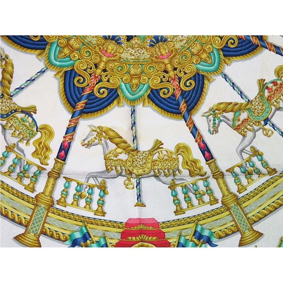Hermes Multicolor Carousel Silk Scarf - Picture 8 of 12